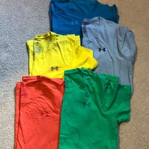 5 under armor charged cotton tshirts